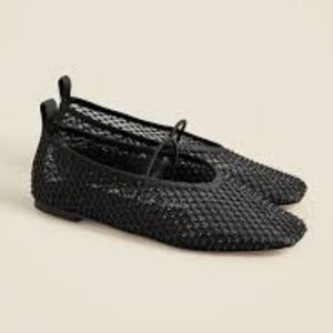 J. Crew Quinn Mary Jane ballet flats in crystal mesh